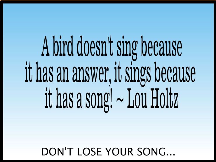 Don't lose your song!